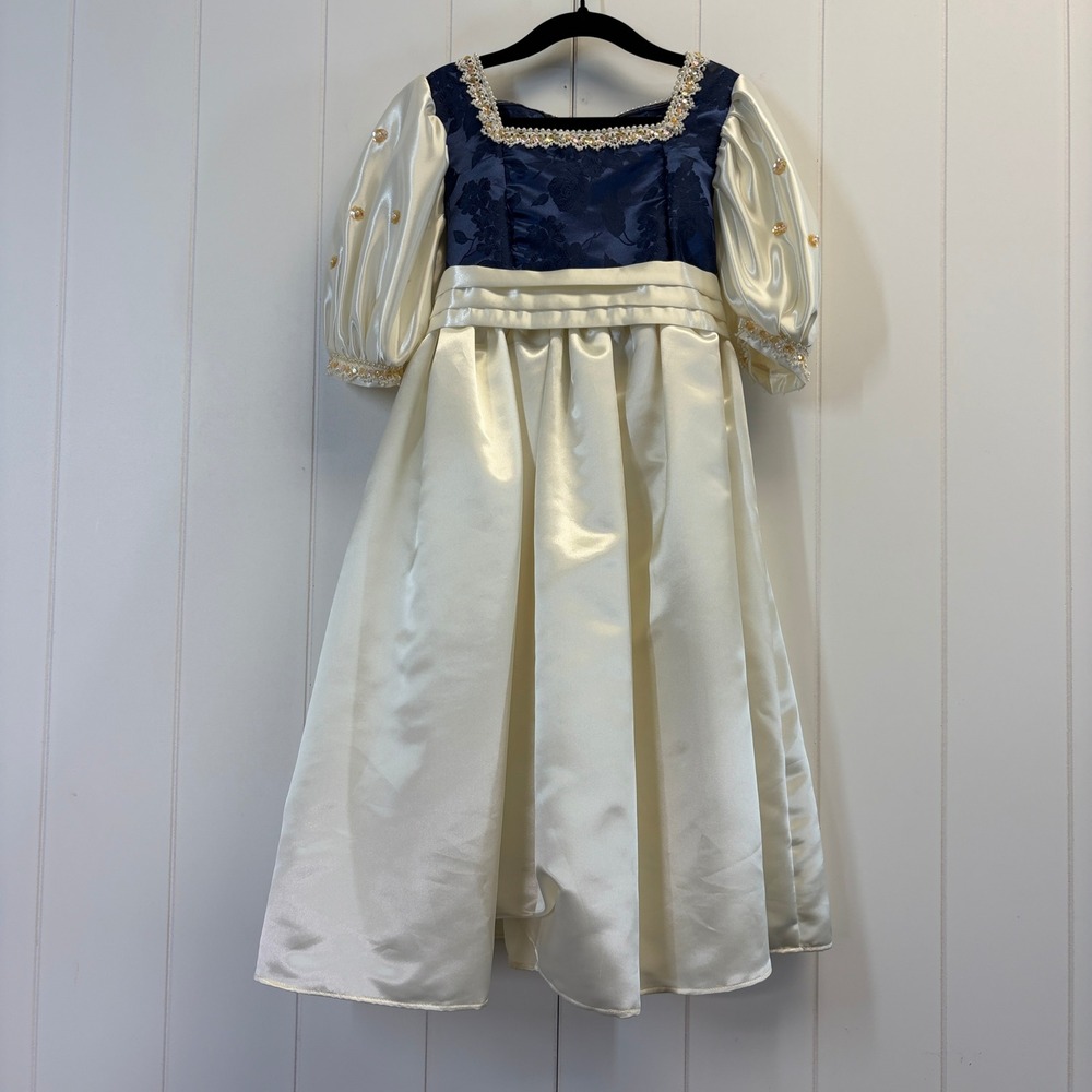 Handmade Princess Formal Party Dress Girls Size S/M Regency Royal Flower Girl